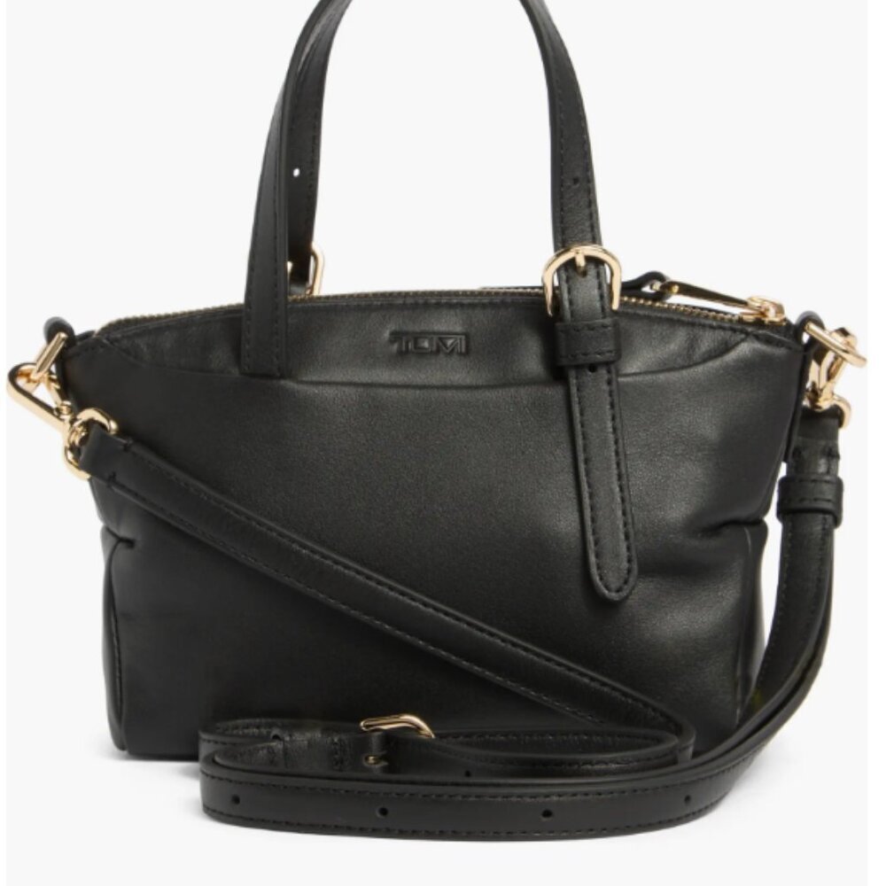 Tumi‎ Voyageur YUMA Mini 100 Tote Crossbody Bag - BLACK w/ GOLD